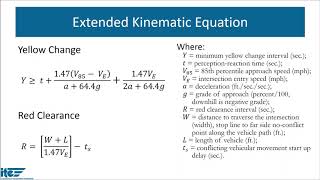 ITE Public Agency Traffic Signal Change and Clearance Interval Webinar