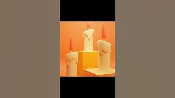 3D candles in Blender #3d #3dblender #candle