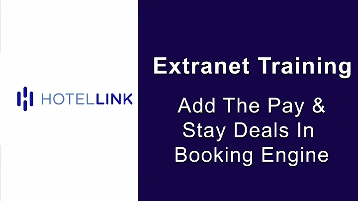 Extranet demo - Booking Engine | Tạo khuyến mãi Pay Stay Deals