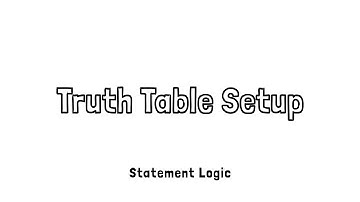 Truth Table Setup in Statement Logic