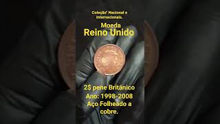 coleção moeda. Nacional e internacionais. Reino Unido.