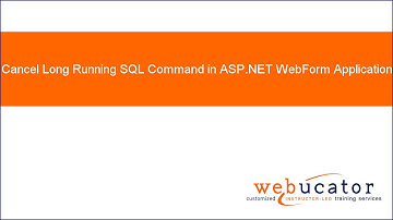 Cancel Long Running SQL Command in ASP.NET WebForm Application