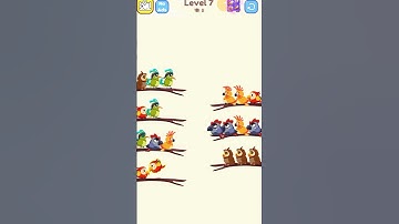 Level 7 Challenge in Bird Sort! 🐦🎨 #shorts  #puzzlegame  #gamequbex
