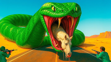 Brave Heroes Save Poor Horse From Ferocious Giant Python’s Attack🐍