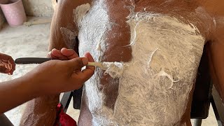 Extreme Chest Hair Shave with Blade | Full Clean Transformation ASMR Barber