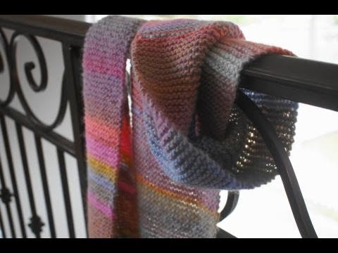 Left Handed Knitting Tutorial, Garter Stitch Tutorial, Scarf Pattern - YouTube