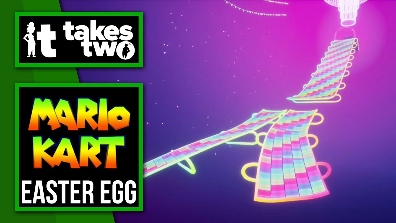 It Takes Two Mario Kart Easter Egg (Rainbow Road) YouTube