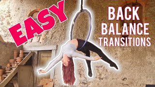3 EASY Back Balance Transitions + tips! (Aerial Hoop TUTORIAL)