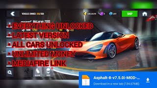 Asphalt 8 Mod Apk Version 750I Everything Unlockedunlimited Moneyall Cars Unlocked And More