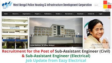 WBPHIDCL Recruitment 2022 Sub Assistant Engineer Electrical & Civil I For Diploma Electrical/Civil