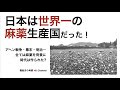 日本は世界一の麻薬生産国だった!アヘン戦争・幕末・明治…全ては麻薬を背景に時代は作られた?
