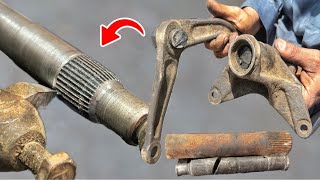 The Mechanic Expertly Made The Bevel Teeth While Making The New Steering Gear Rod | Toyota vehicle￼