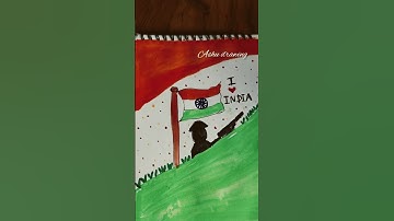 Indian Flag Drawing 🇮🇳 ❤️#art #indianflag #india #shortsfeed  #independenceday #viral #youtubeshorts