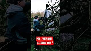 NO ONE STOPPED ME!!! #chainsaw #shorts #ireland #women #diy