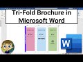 Make a Tri-fold Brochure in Word