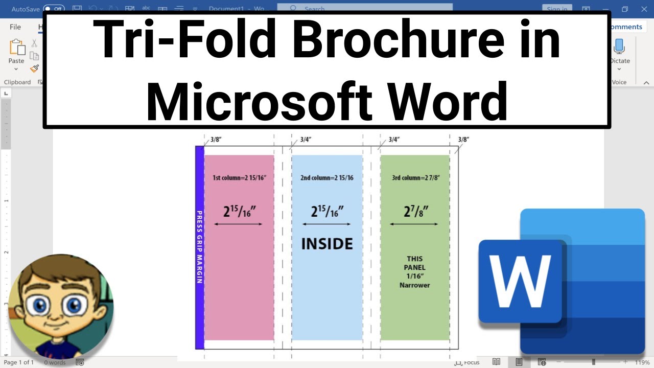 Make A Tri-Fold Brochure In Word - Youtube
