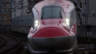 Ｅ６系試運転　仙台駅にて