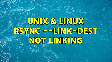 Unix & Linux: rsync --link-dest not linking