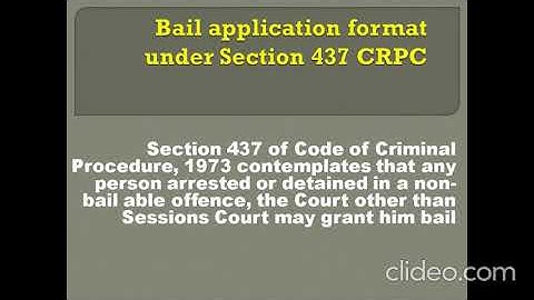 BAIL APPLICATION FORMAT INDIA UNDER SECTION 437 OF CODE OF CRIMINAL PROCEDURE