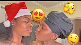 Girlfriend REACTION to me Walking around N@K3D with just a X-MAS hat🤤(PLOT TWIST)