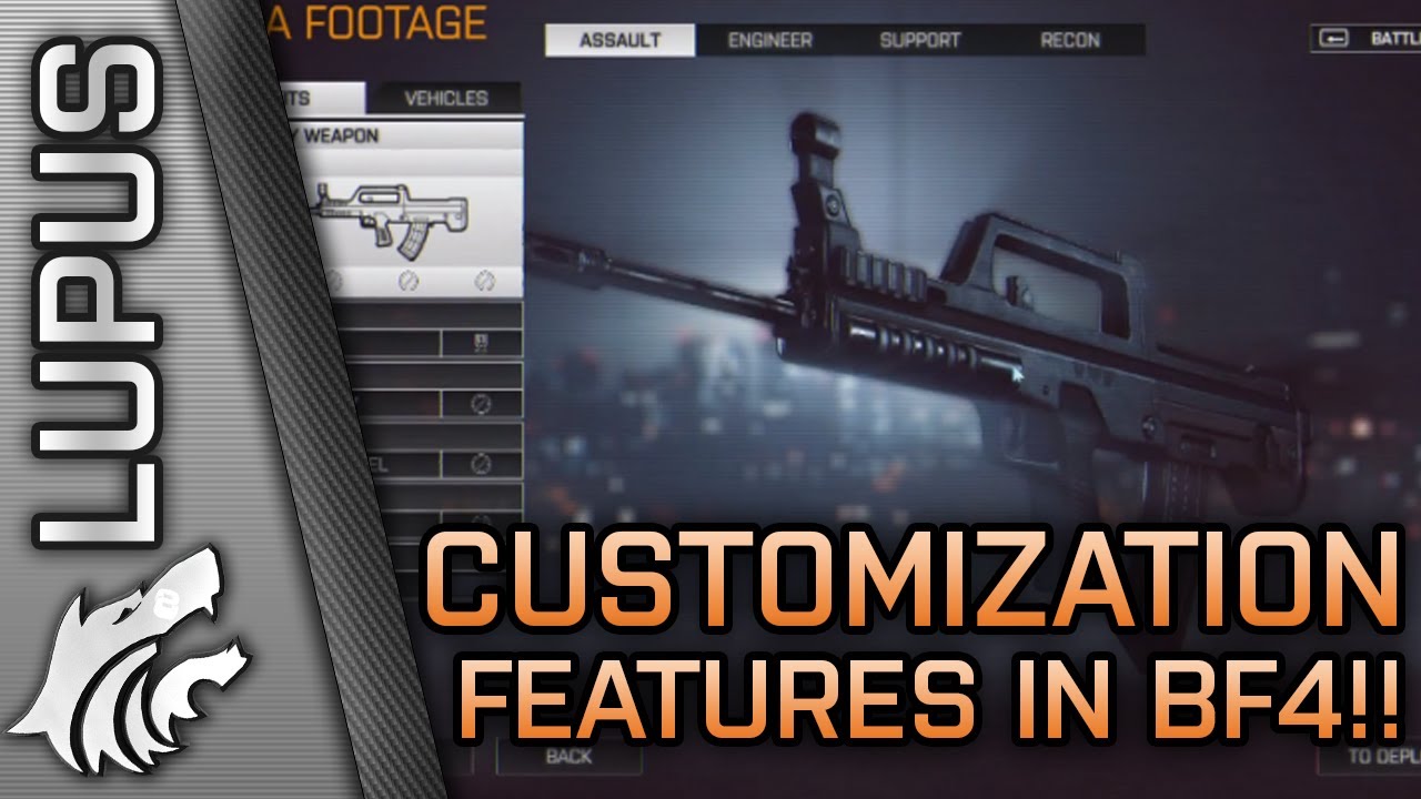 Battlefield 4: Customization Screen Features!!