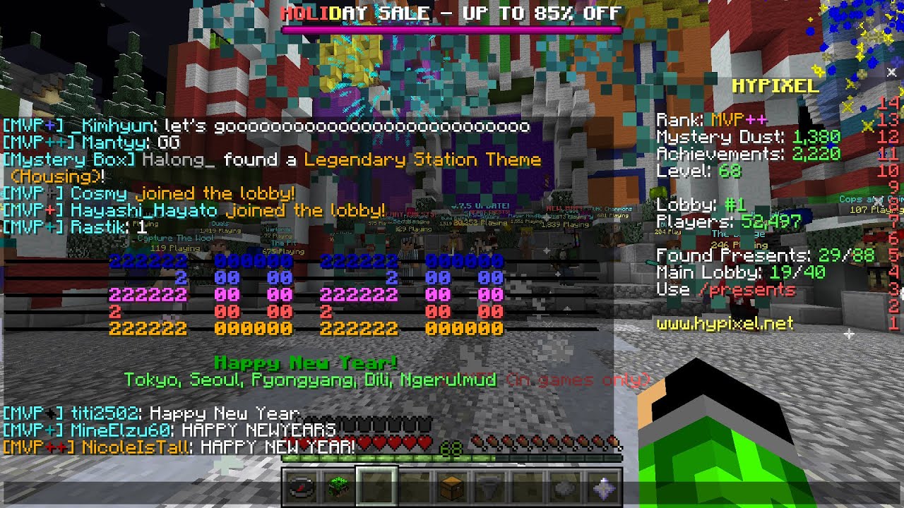 Youtube all hypixel christmas presents 2020 2020 @ Hypixel!! w/ some new year music - YouTube