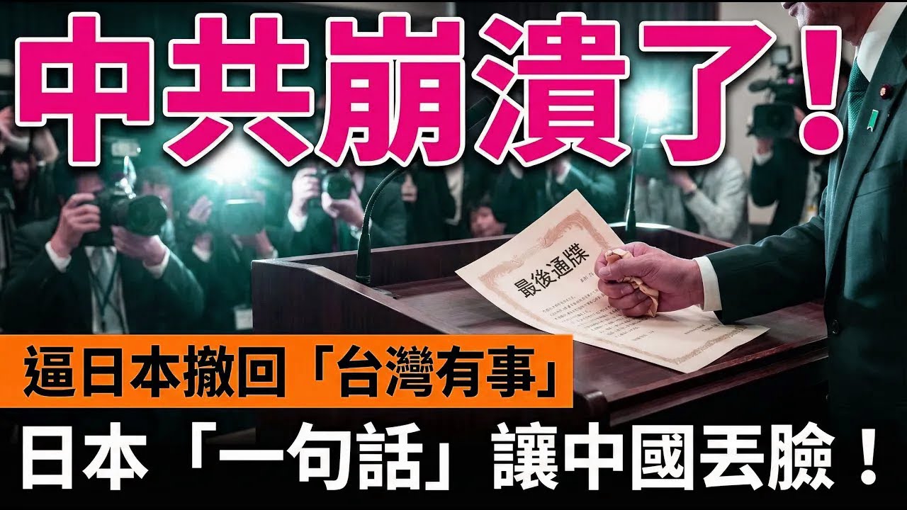 【中國崩潰】下最後通牒要日本撤回「台灣有事」！日本防相帥回 1 句「沒必要」！網嗨翻：太帥了！