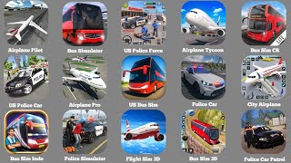 Airplane Flight Pilot,Bus Simulator Ultimate,US Police Force,Airplane Pro,US Bus Sim,US Police Car screenshot 3