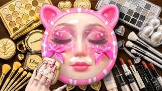 ASMR Watermelon Makeup: Silver vs Gold ✨ No Talking