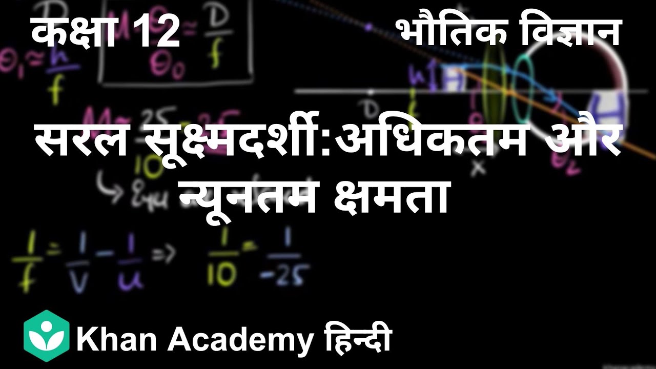 Simple microscope: max and min power [Hindi] | How telescopes and ...