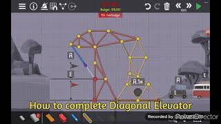 How to complete Diagonal Elevator level in Poly Bridge 2