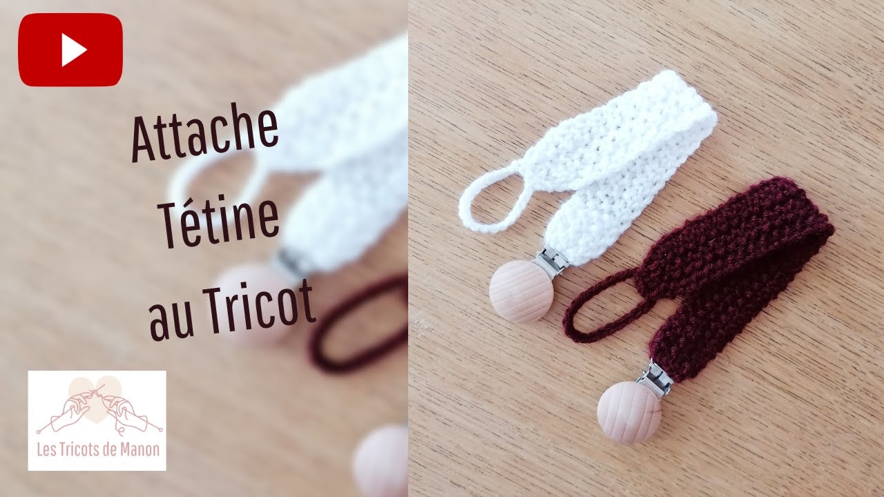 Attache tétine au tricot 