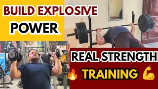💪Build Explosive Power with Pause Bench Press | Full Upper Power Workout 💥