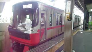 名鉄 やっと初撮影!当時去年の新車 3150系新車3168F普通東岡崎ゆき発車 上小田井で鶴舞線中心に撮影5 名鉄 ファンではないけど乗車で!353回 352回の後