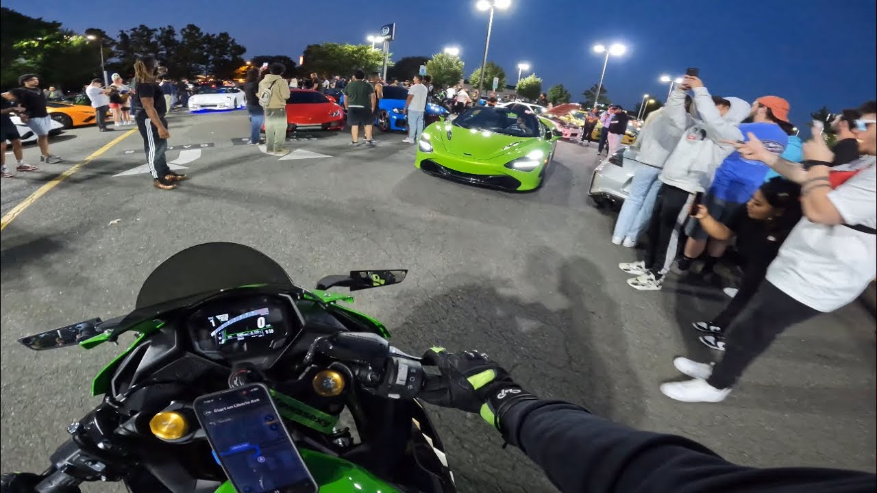 Taking my Ninja ZX4RR to a Supercar Meet - YouTube