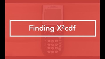 Where to find Chi Squared Cumulative Distribution Function (TI-84 Graphing Calculator)