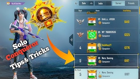 😱Rank-5 In Leaderboard Solo Conqueror  Rank Push In Bgmi C3S7 #narugaming