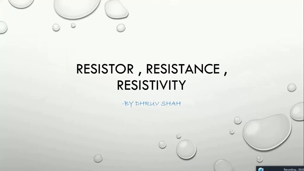 Resistor , Resistance & Resistivity | Hydraulic Analogy of Resistor ...