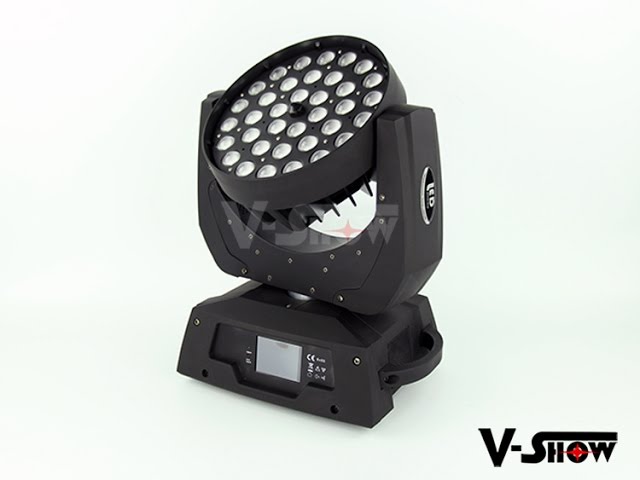 36 x 10W Lyre LED RGBW DMX Beam Wash Zoom Effet de Lumière (23-72