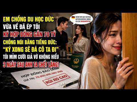 Em chồng du học Đức về đã ép tôi ký hợp đồng gần 70 tỷ, chồng nói bằng tiếng Đức: "Ký xong sẽ đá cô