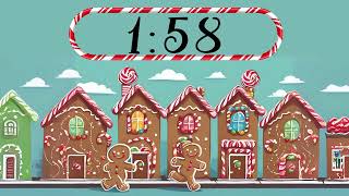 🎄🍬 5-Minute Timer - Gingerbread Countdown with Spinning Candy 🍪