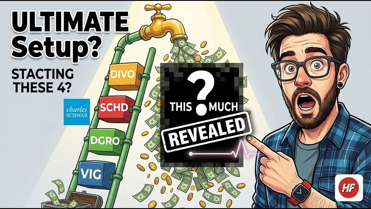 4-ETF Dividend Ladder: How VIG, DGRO, SCHD & DIVO Pay $613/Month