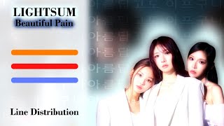 LIGHTSUM Sangah, Chowon, Juhyeon - 아름답고도 아프구나 (Beautiful Pain) 「Line Distribution」