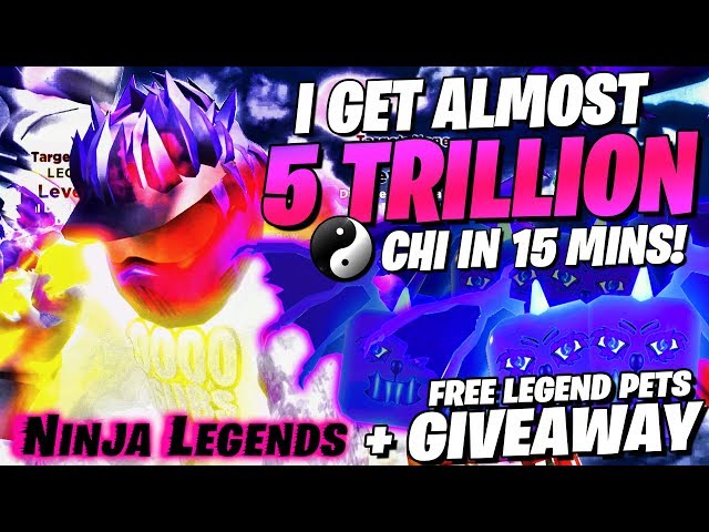 Ninja Legends How To Get Chi Fast 5t In 15 Min Free Legend Pets Giveaway No Hacks All Codes Roblox Youtube - using a secret hacked pet in ninja legends roblox youtube