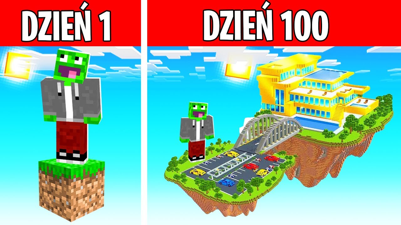 BUDUJE DOMEK na WYSPIE w Minecraft! (Od 1 DNIA do 100 DNI)
