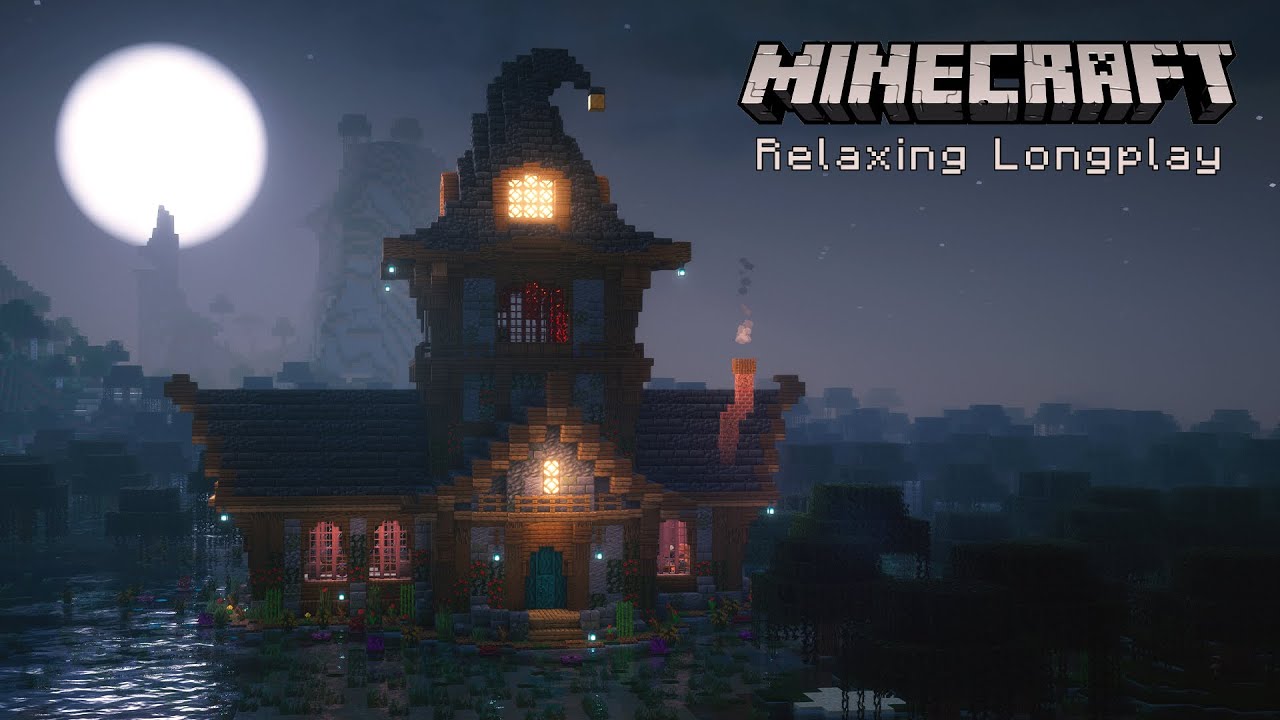 Minecraft Relaxing Longplay - 7 Hours Survival and Building a Witch House (No Commentary)
