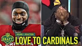 Malik Nabers' Reaction When Cardinals Took Jeremiyah Love | 2026 NFL Draft