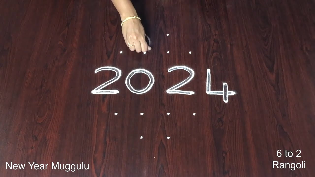 6×2 Dots New Year Muggulu