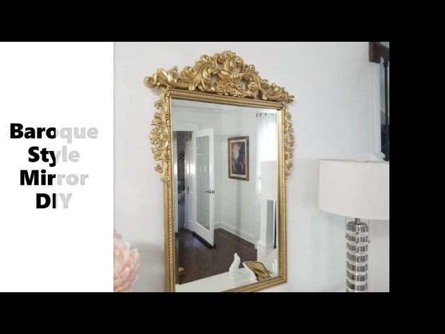 DIY Antique Gold Mirror 2 Step Makeover - Lavender Brook Home