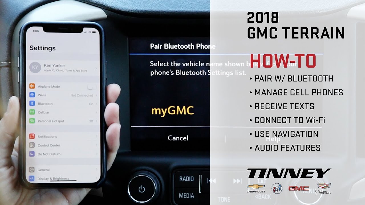 How To Connect an iPhone to a 2018 GMC Terrain Using Bluetooth Use WiFi